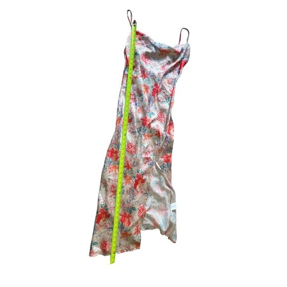 Floral  Maxi Slip Dress Small With Spaghetti Straps & Side Slit Small Coquette - Picture 6 of 11